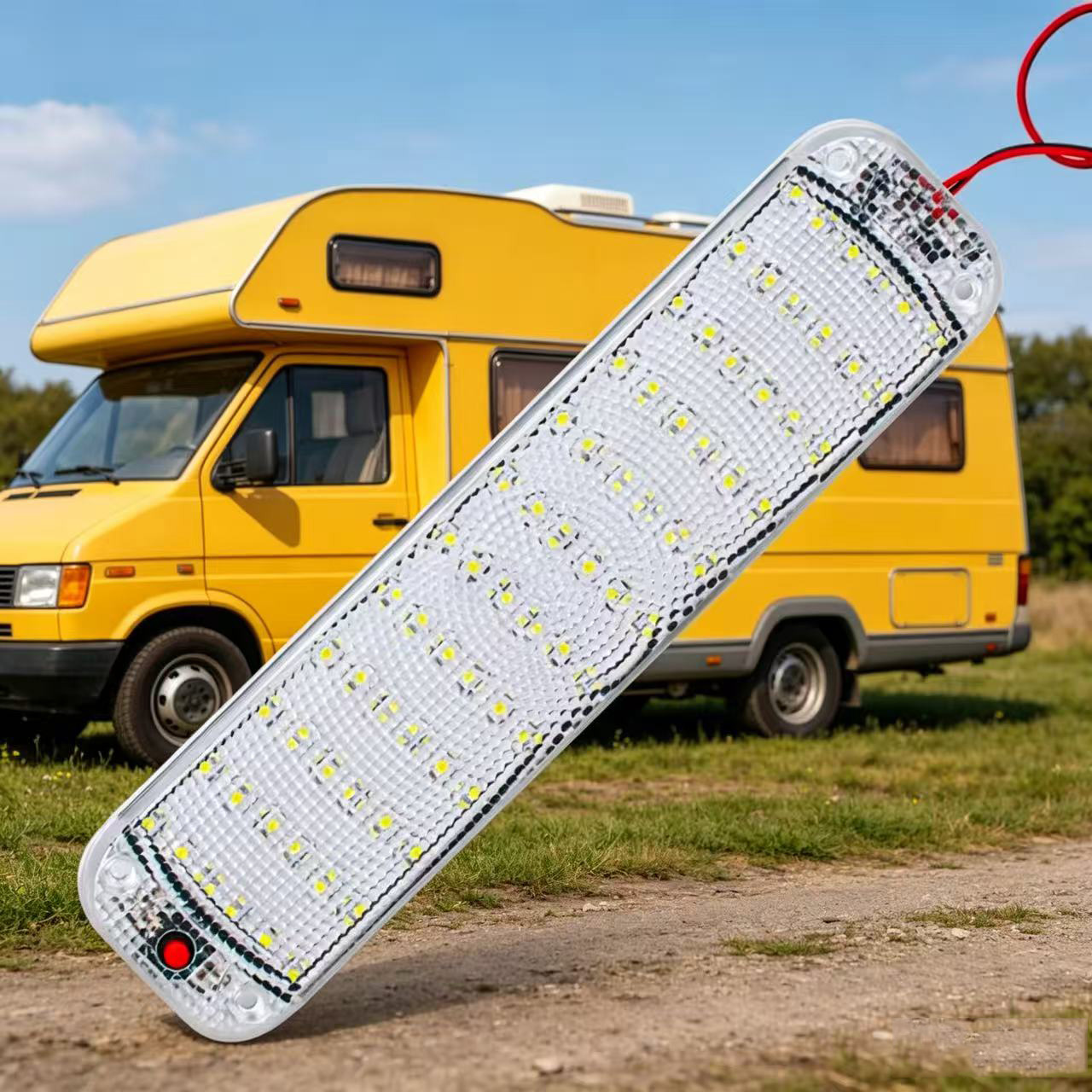 Model Kit Ship - 72LED auto-interieurverlichting 12-80V vaste plafondlamp voor