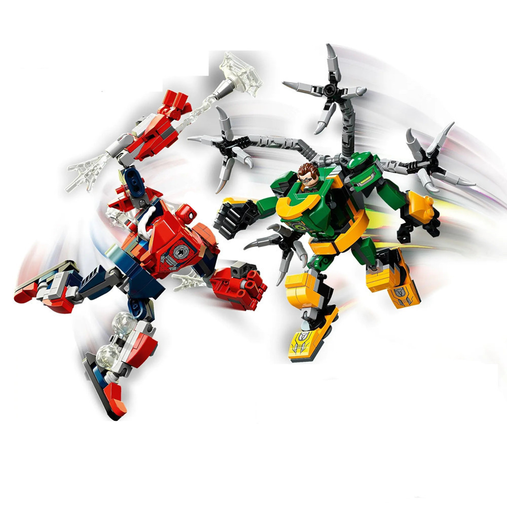 Model Kit Vs Action Figure - Superhelden Spider-Man VS Doctor Octopus Mech