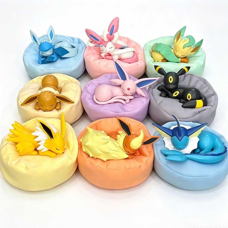Model Kit Pokemon - 9 stks Anime Pokémon Eevee Figuur
