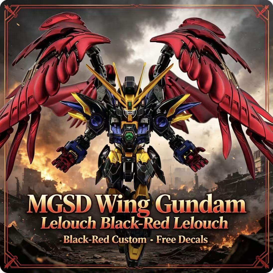 Model Kit Eighty Six - MGSD Wing Lelouch Kleurenschema Airbrush Painted