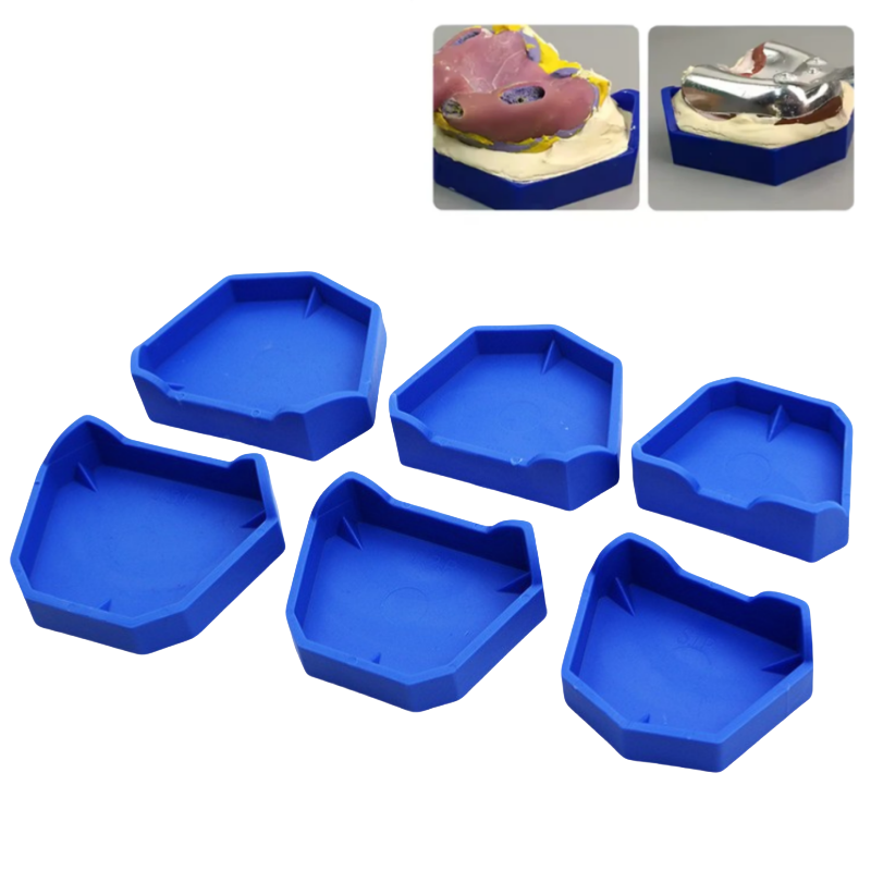 Model Kit Tools - 6-delige tandmodel basisset, gipsmodelbak, siliconen rubberen
