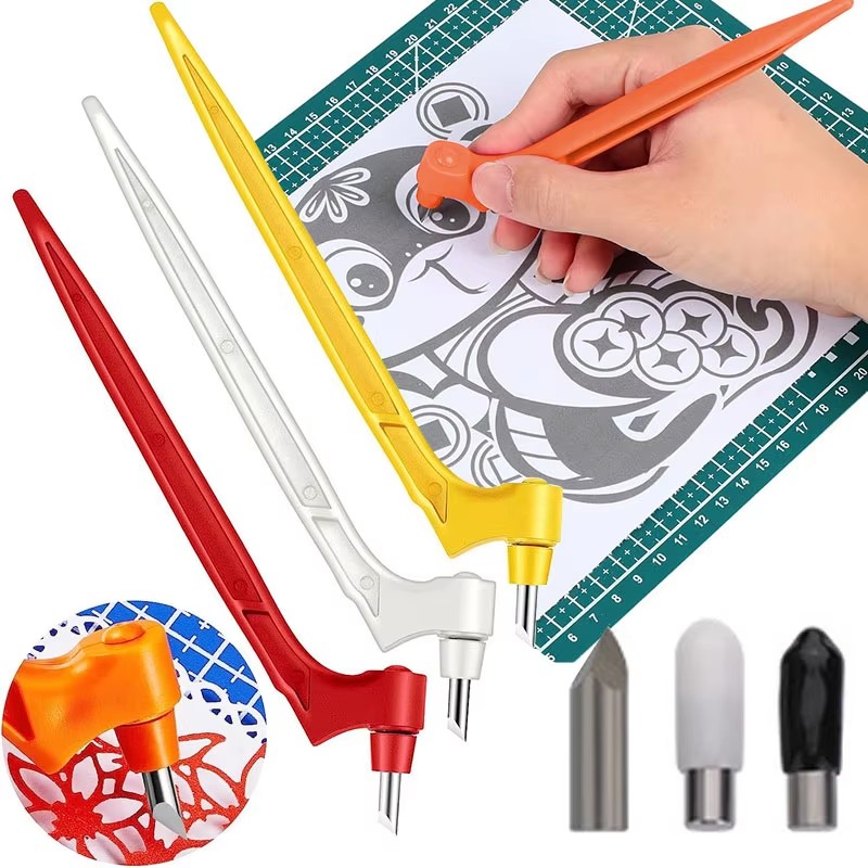 Hobby Knife Blade - 1/2/4/6set 360 ̊ Roterend Papier Kunst