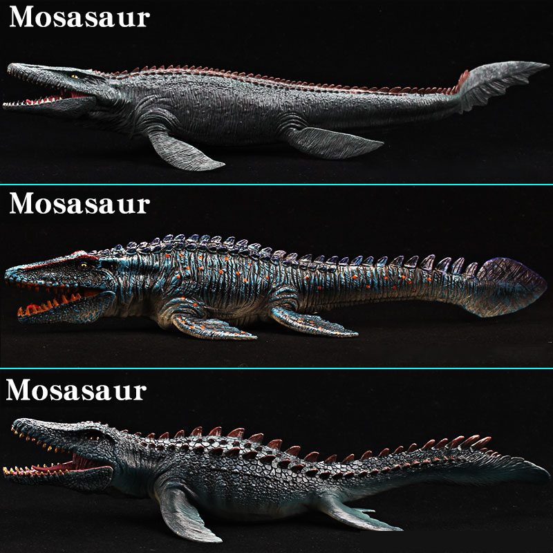 Model Kit Brand - Prehistorische oceaandinosaurusmodel-actiefiguur - Mosasaurus & Liopleurodon