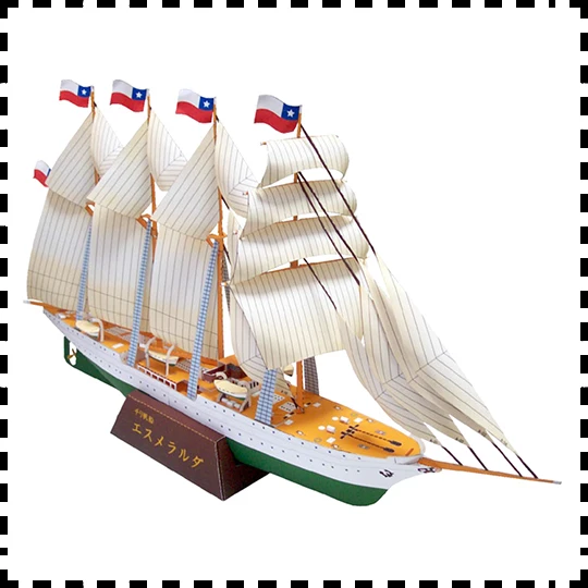 Model Kit Ship - 1:300 Esmeralda (BE-43) Chileense Marine Barquentine