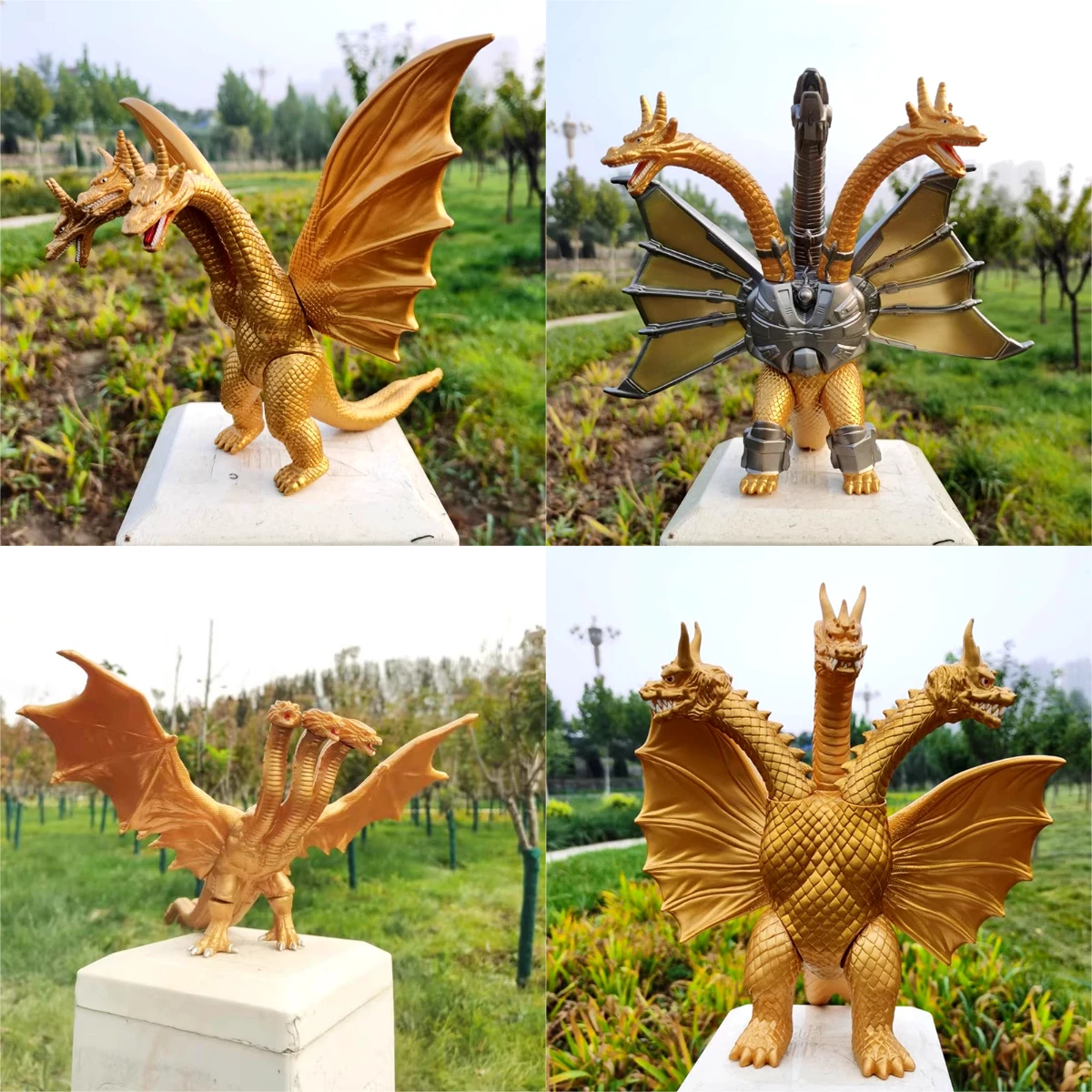Model Kit Vs Action Figure - Grote maat driekoppige draak Koning Ghidorah