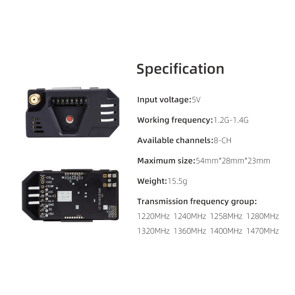 HGLRC 1.2G VRX-ontvangerkit 8C - Model Kit Zeus recensie en prijs